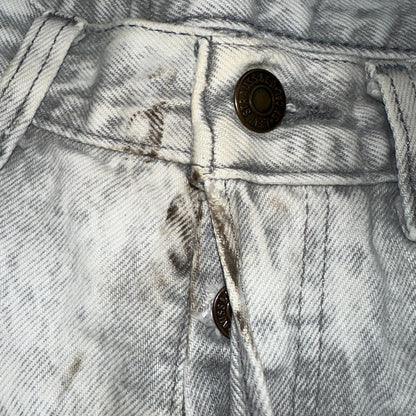 Levis 501 Vintage 80s USA XX Straight Leg Jeans Gray Acid Wash 29x36 Act 28x34