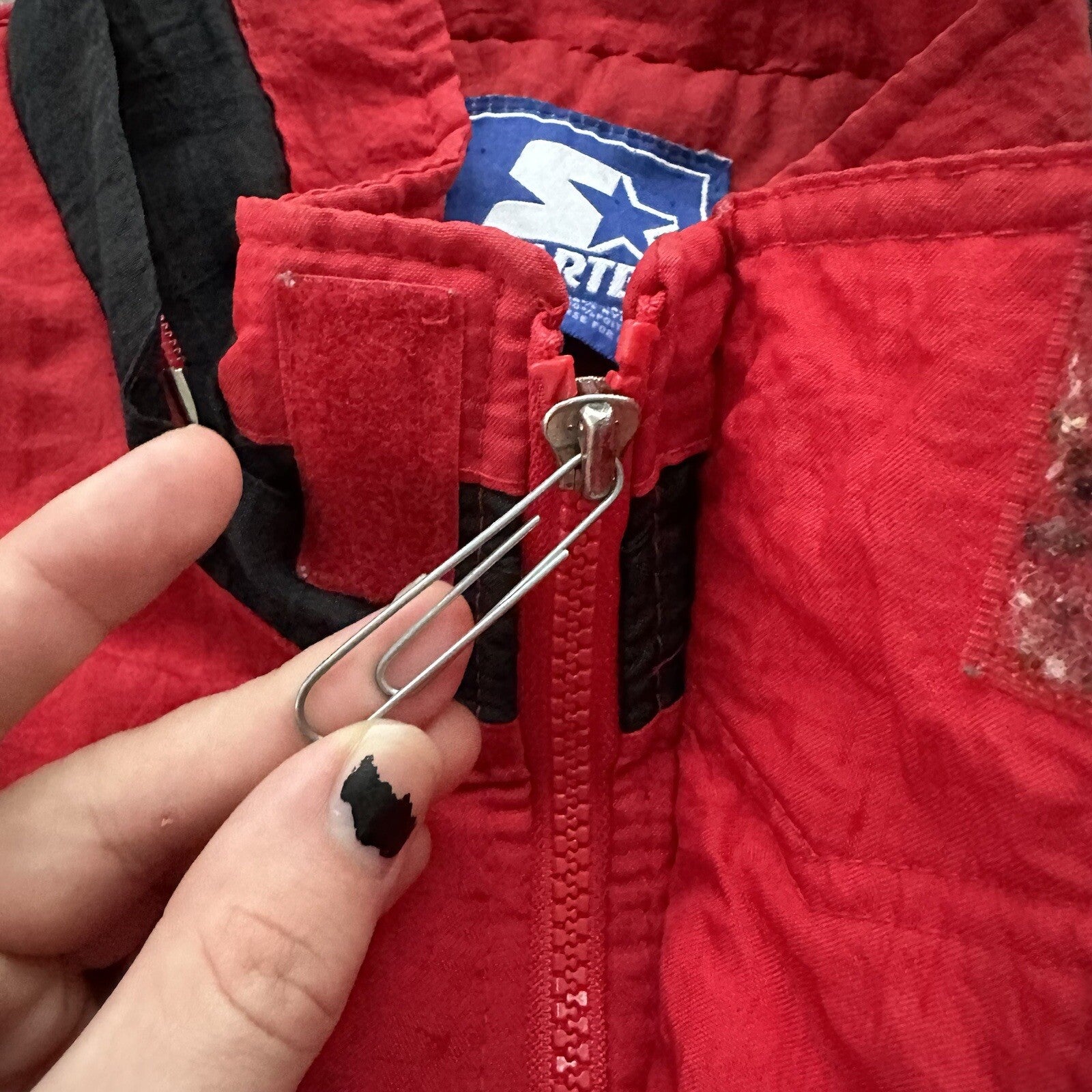 Vintage 90s 80s Nebraska Huskers Full Zip Starter Jacket Puffer Men's Large NCAA