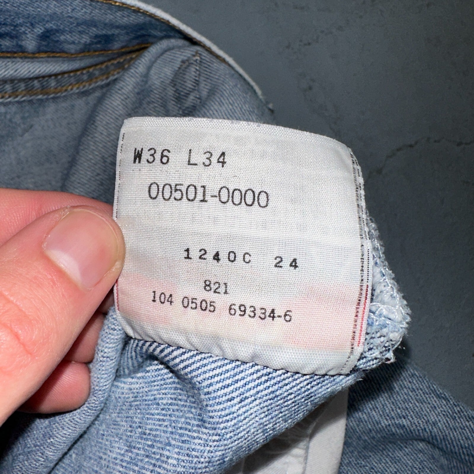 Levis 501 Vintage 90s XX Straight Leg Jeans Y2K Light Wash 36x34 Act 33x30