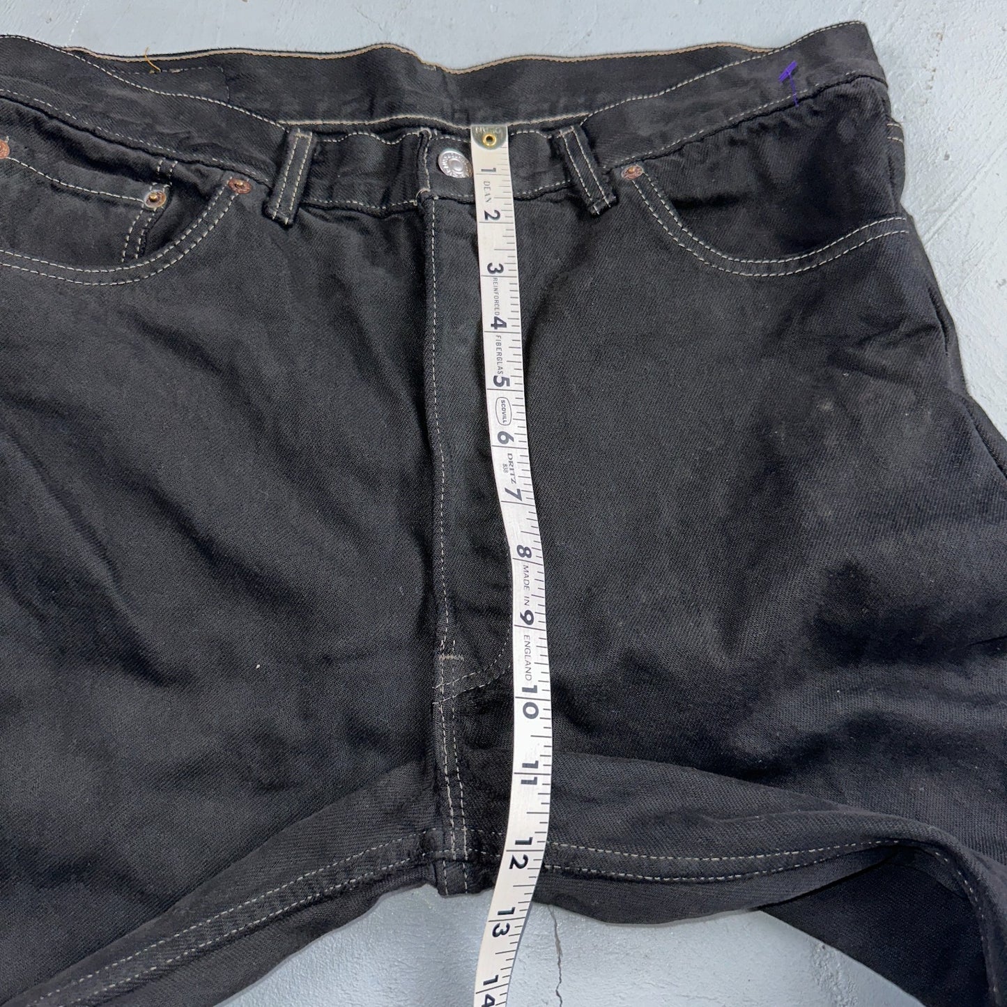 Levis 501 Vintage 90s XX Straight Leg Jeans Black Overdye Wash 36x30 Act 34x29