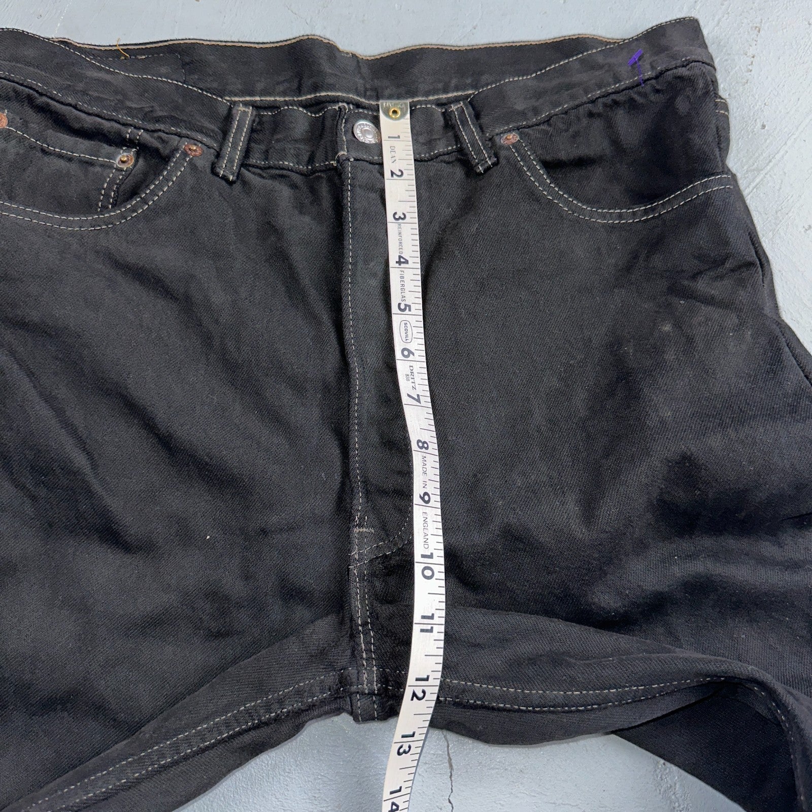 Levis 501 Vintage 90s XX Straight Leg Jeans Black Overdye Wash 36x30 Act 34x29