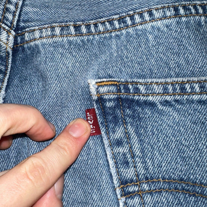 Levis 501 Vintage 90s Mexico Straight Leg Jeans 40x32 Y2K Light Wash Act 37x30