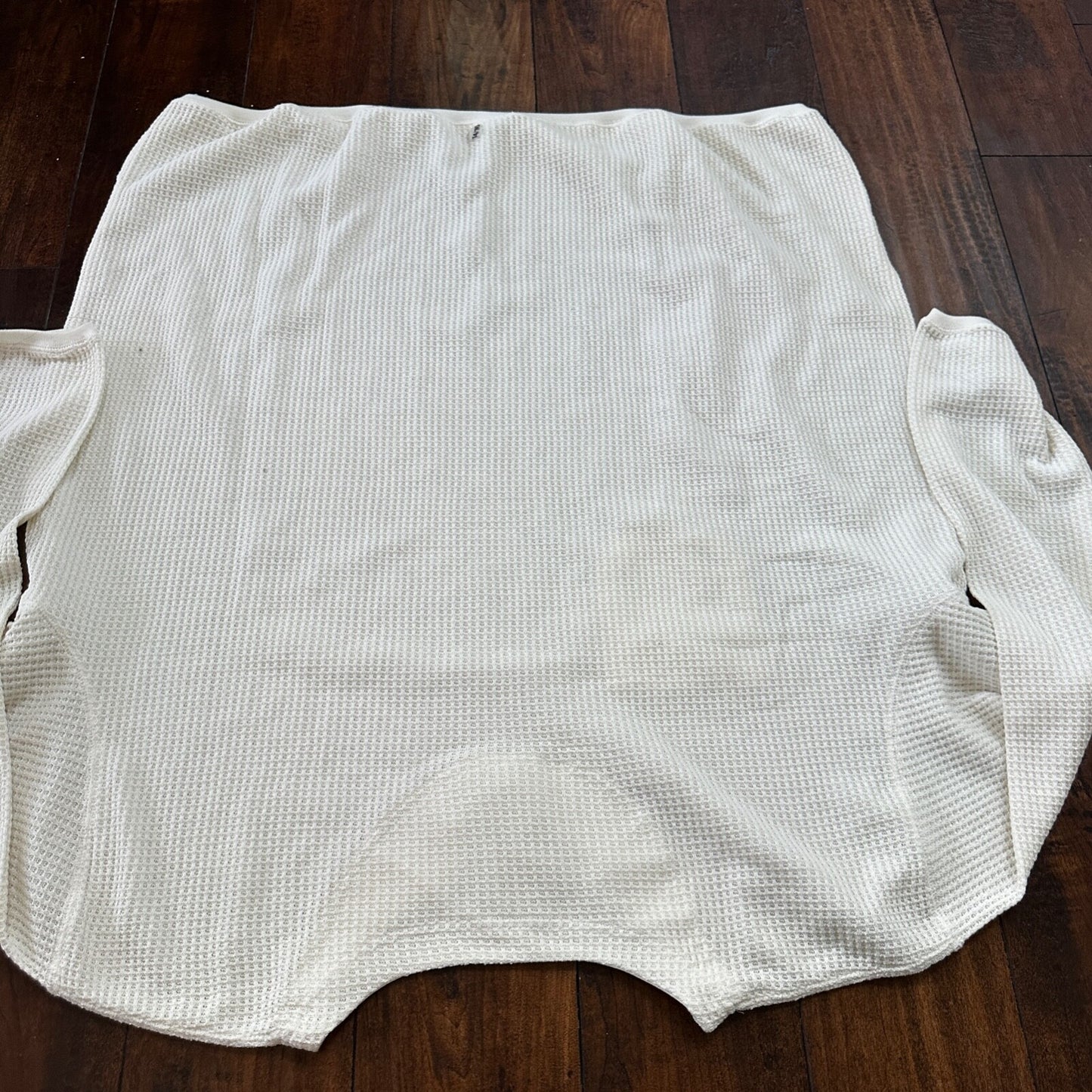 Avenue Blues Jeans Denim Henley Waffle Knit Thermal Shirt 26/28 1980s 80s 90s