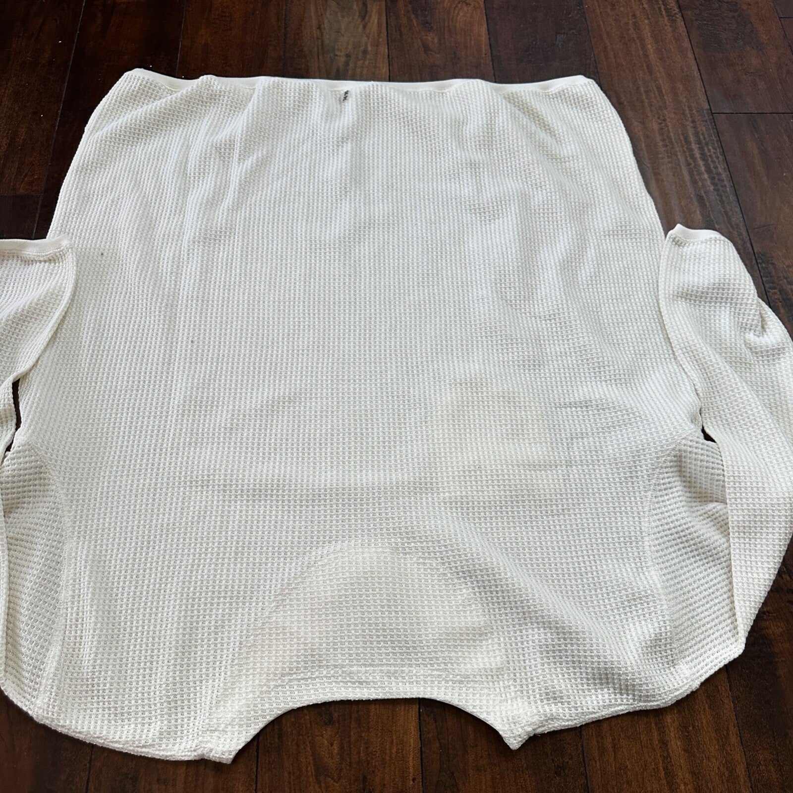 Avenue Blues Jeans Denim Henley Waffle Knit Thermal Shirt 26/28 1980s 80s 90s