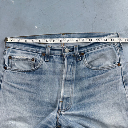 Levis 501 Vintage 80s Redline Selvedge USA XX Jeans Light Wash 524 Act 32x27
