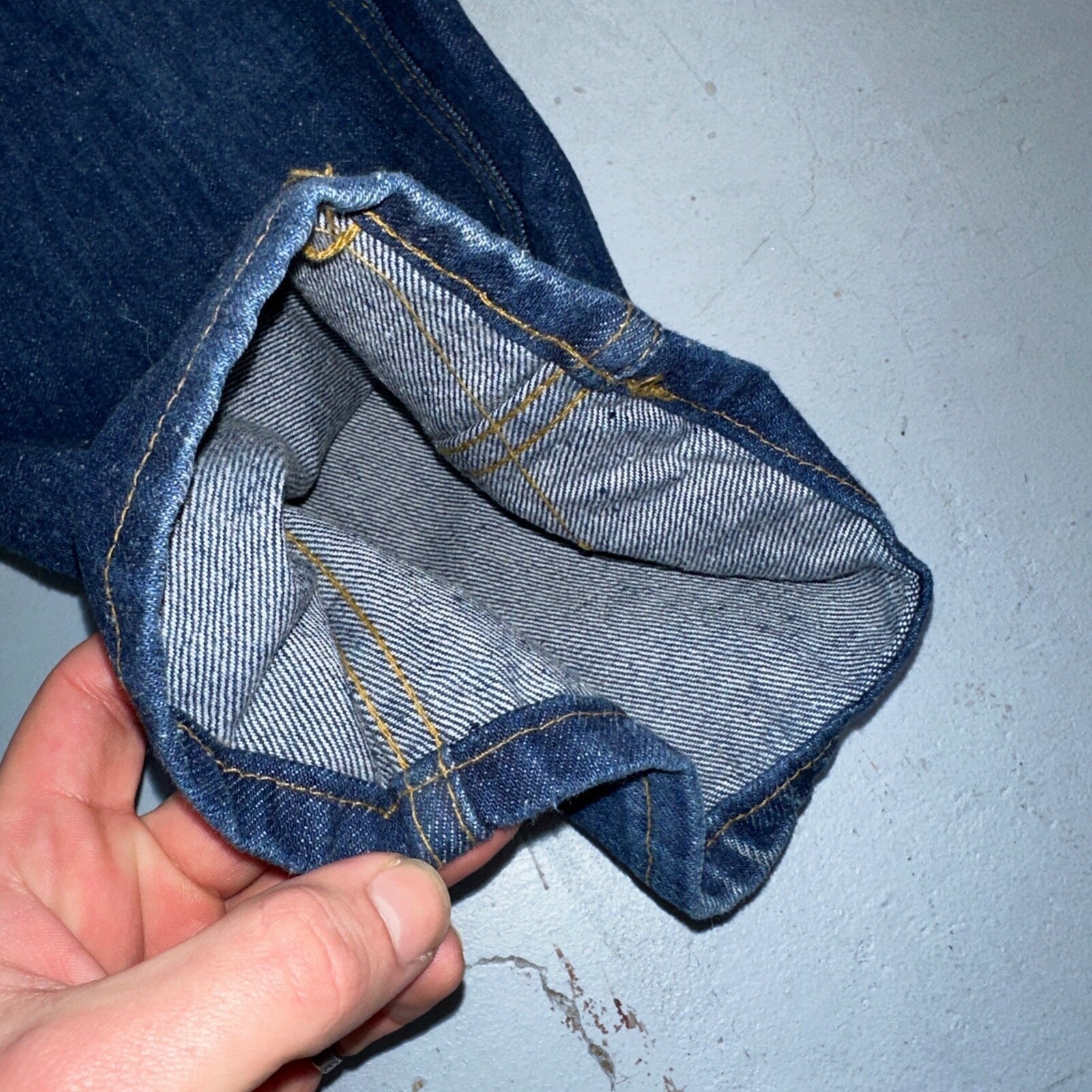 VTG 70s Sears Roebucks Jeans 34x30 Mens USA Rockabilly Dark Rockabilly Scovill