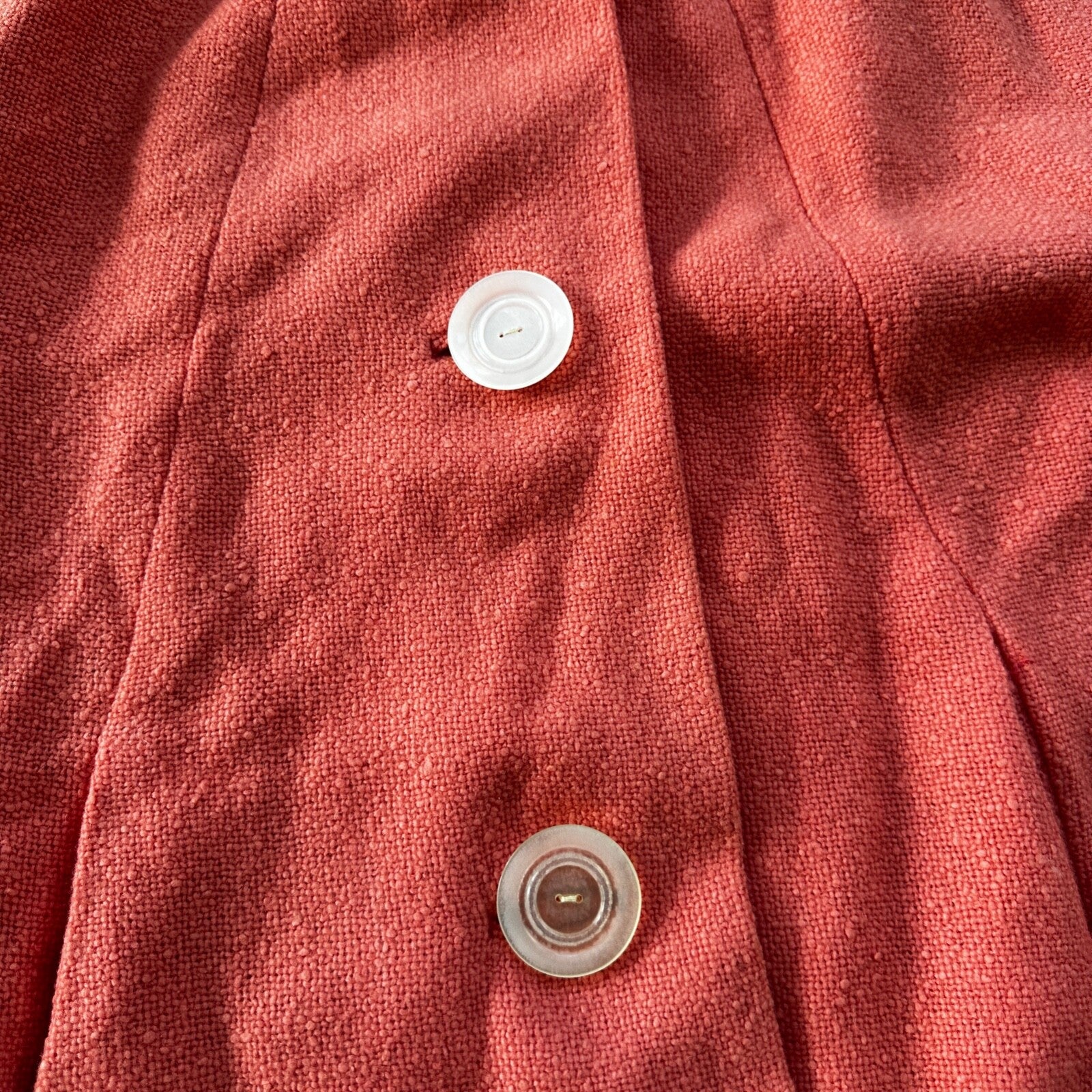 VTG 70s Overcoat Coat Pink Wool Union Made Pom Pom Northfield Rockabilly 1970s