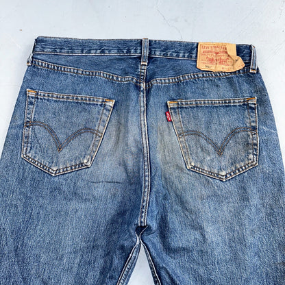 Levis 501 Vintage Y2K XX Straight Leg Jeans Blue Med Wash 34x34 Act 34x33