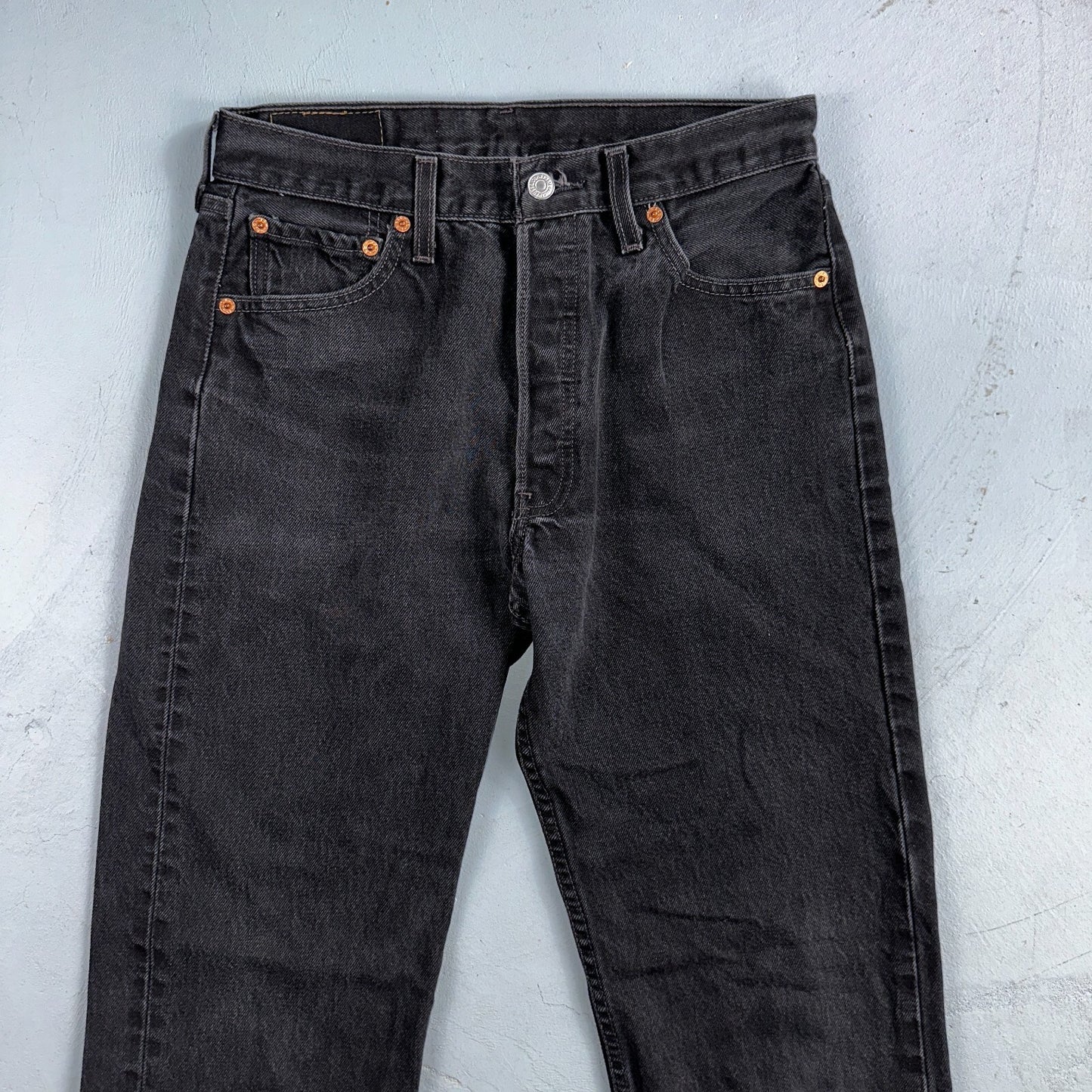 Levis 501 Vintage Y2K XX Straight Leg Jeans 90s Black Wash 30x32 Act 28x30