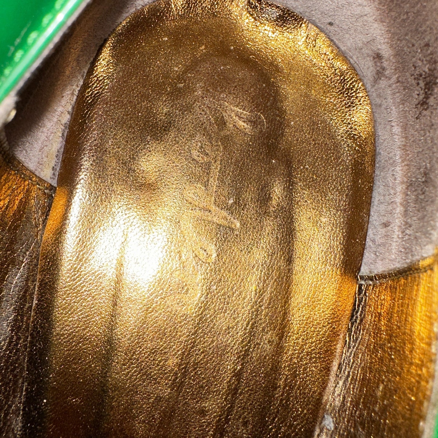 Boden Shoes Women's Size 41 Green Casadei Heel Pump Made In Italy Patent Leather