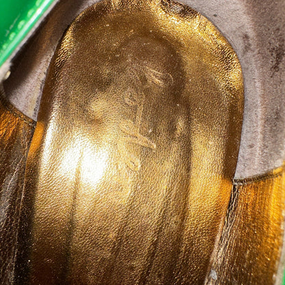 Boden Shoes Women's Size 41 Green Casadei Heel Pump Made In Italy Patent Leather