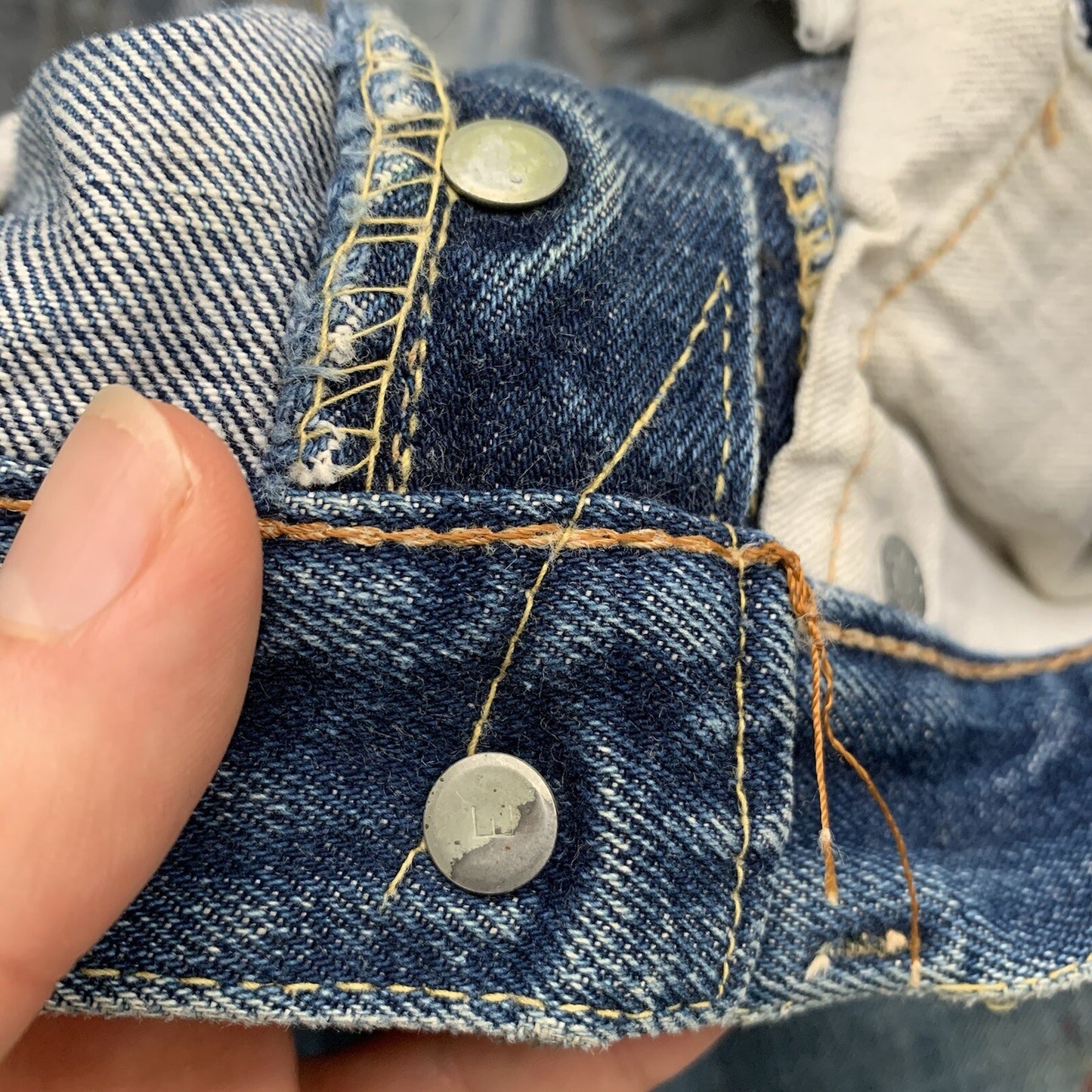 Vintage LEVIS 501 Big E Jeans Selvedge Redline 1960s 60s Distressed 29x29 Thrash