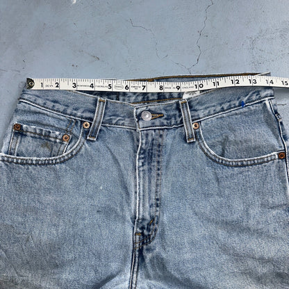 Levis 505 Vintage 90s Columbia Straight Leg Jeans Blue Light Wash 30x34 Ac 28x33