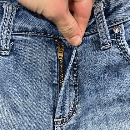 Silver Jeans Women Skinny Mid Rise Light Wash Denim Stretch Suki Pencil 32x29