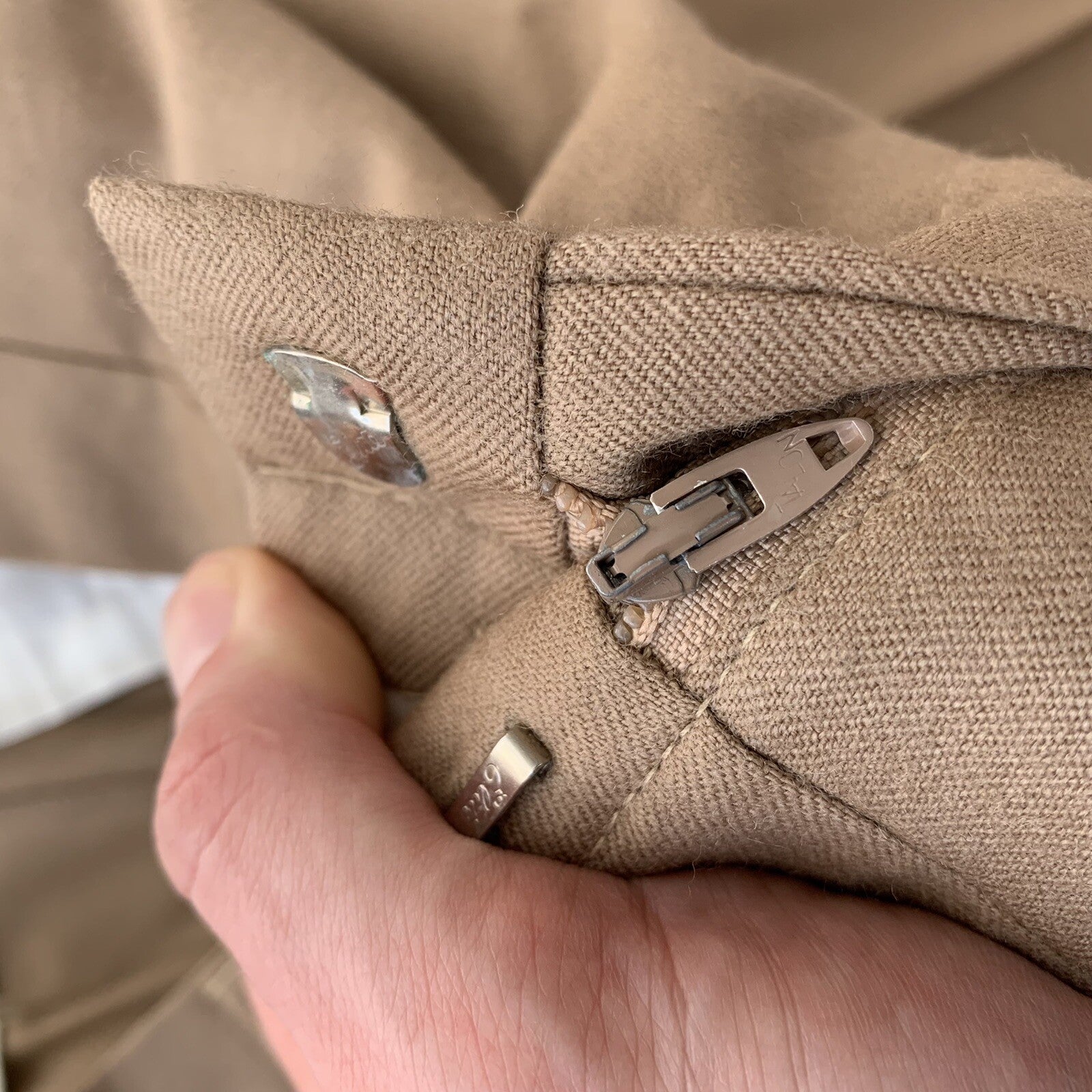 Vintage USA Talon Nordstrom Hunting Field Pants 34x28 Khaki Brown 60s Trouser