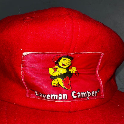 Caveman Camper Oregon VTG Hat Cap Snapback Grant Pass Very Rare Wool 1960s 60s