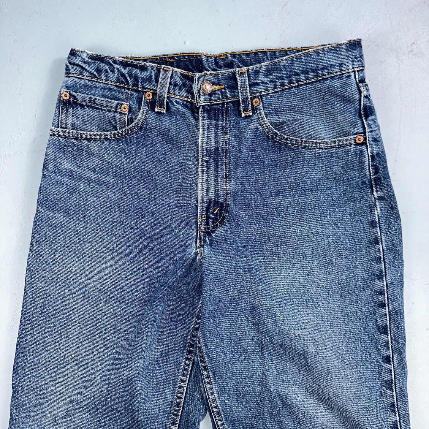 Levis 550 Vintage 90s USA Red Tab Relaxed USA Blue Med Wash Jeans 32x32 Ac 31x30