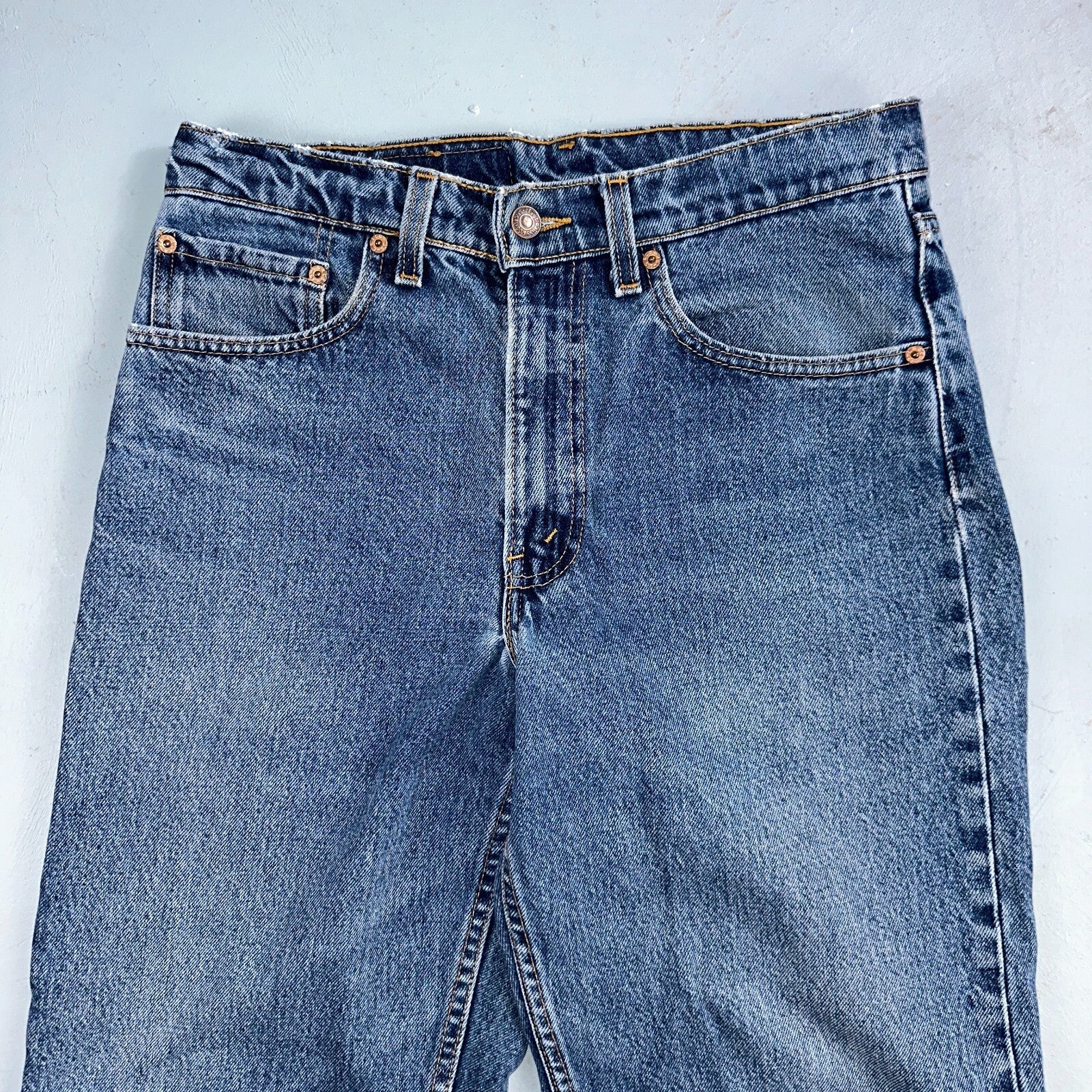 Levis 550 Vintage 90s USA Red Tab Relaxed USA Blue Med Wash Jeans 32x32 Ac 31x30