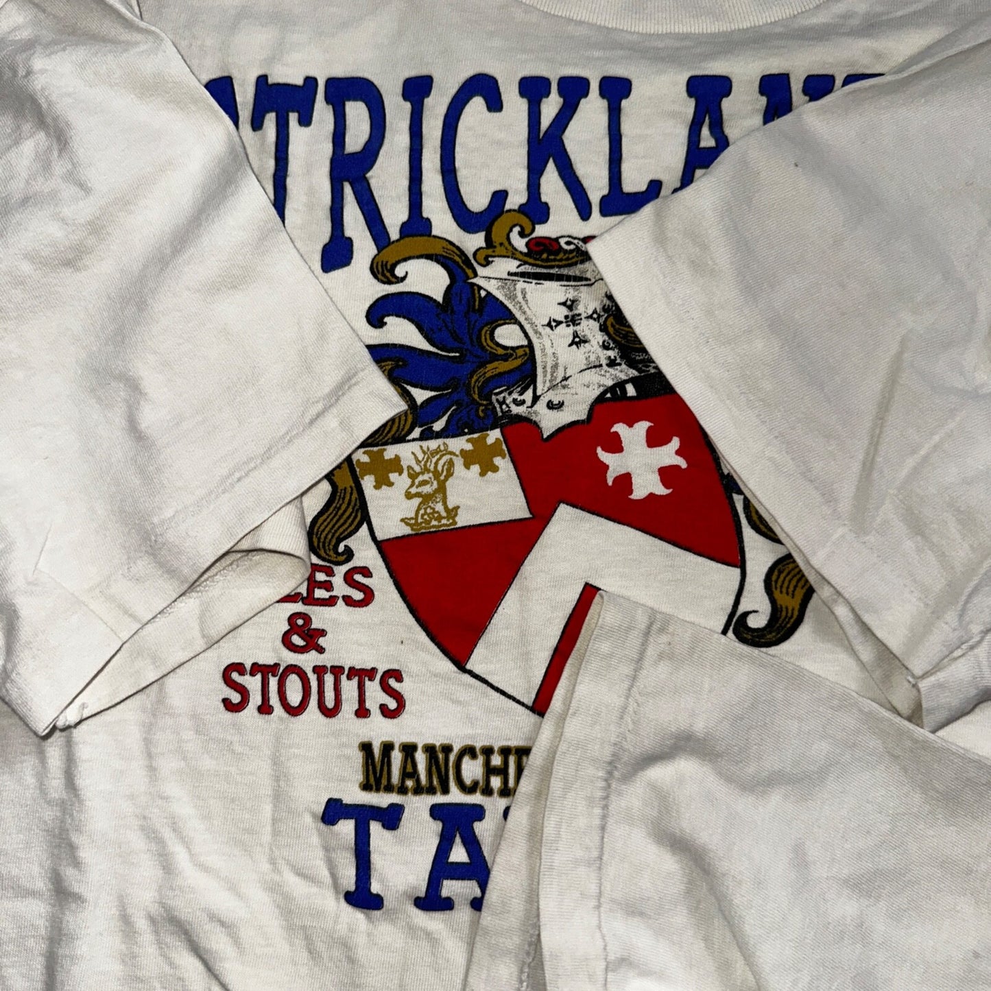 Oneita 2XL Tavern VTG T Shirt Strickland Manchester England 90s Alcohol Cool