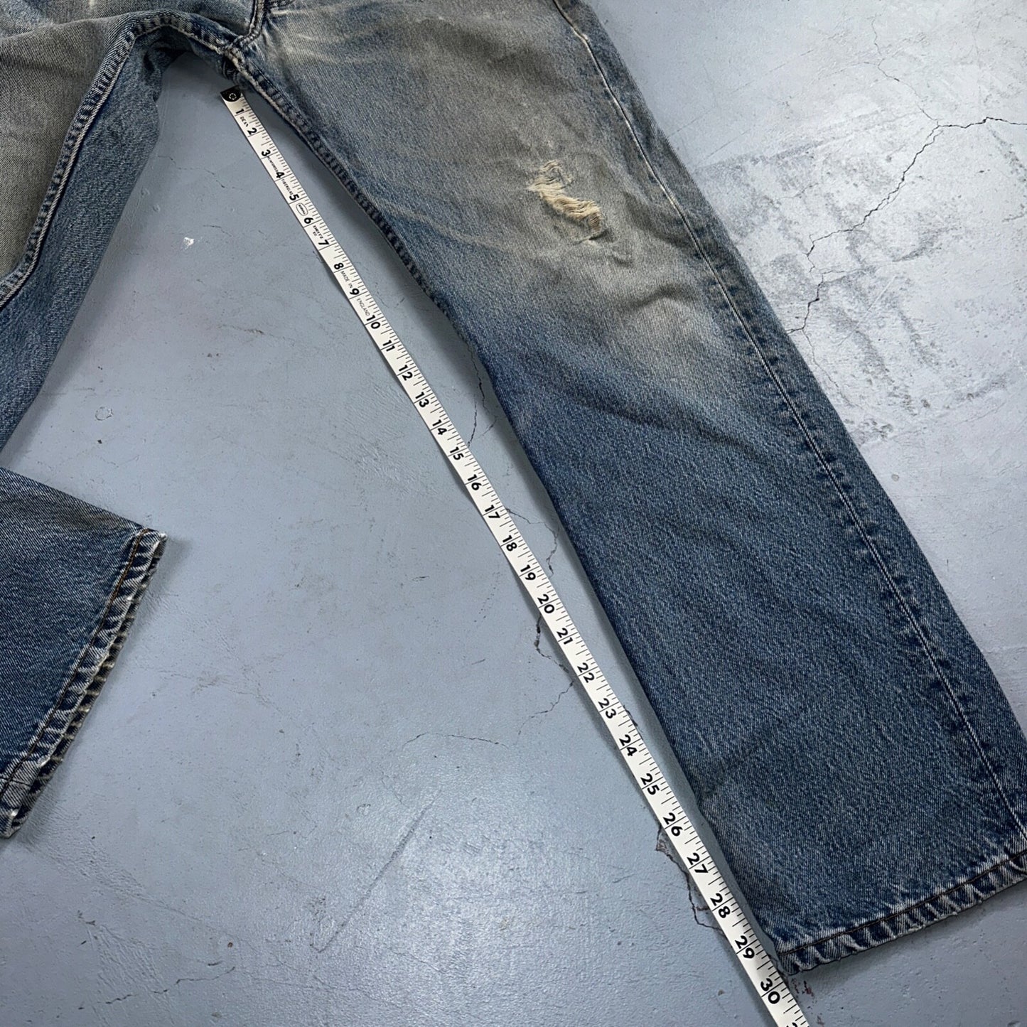 Levis 501 Vintage 90s USA XX Straight Leg Jeans Blue Med Wash 33x32 Act 32x30