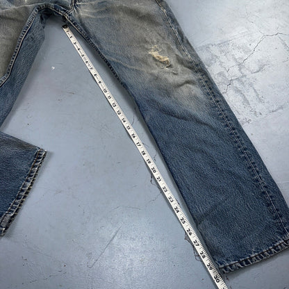 Levis 501 Vintage 90s USA XX Straight Leg Jeans Blue Med Wash 33x32 Act 32x30
