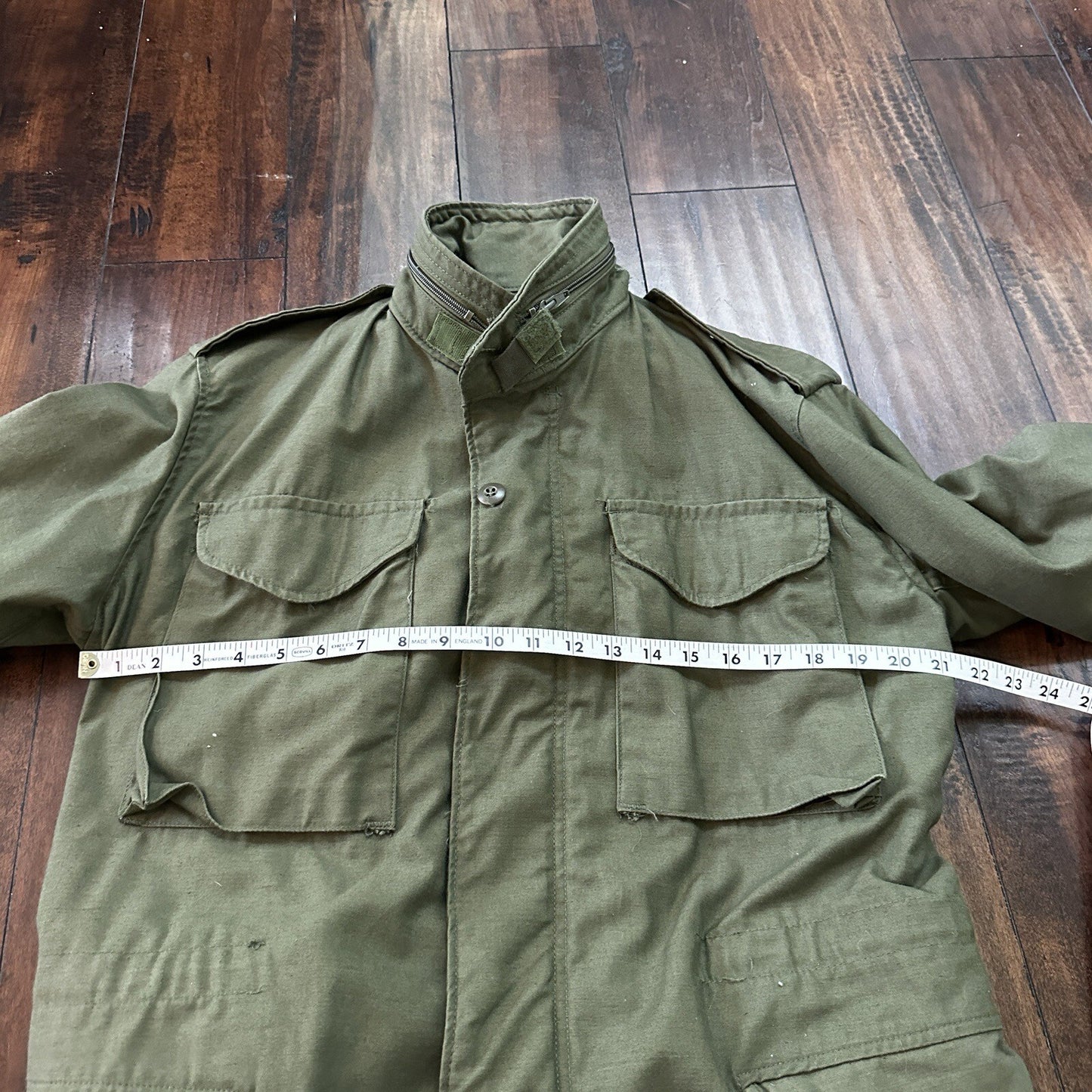 Vintage US Army 1980s Cold Weather Field Coat Jacket M-65 OG 107 Small 80s wwii