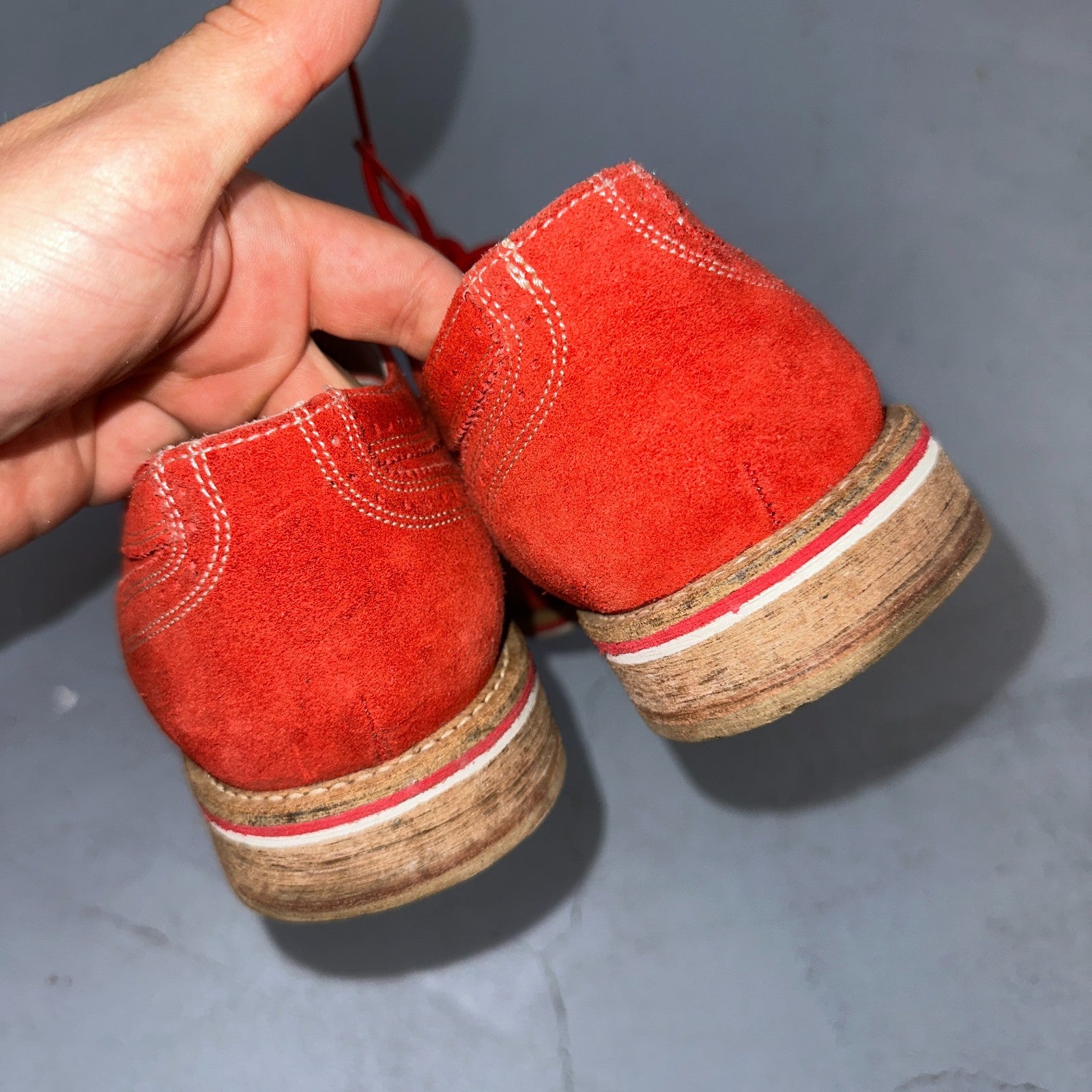 Giorgio Brutini Men's Oxford Suede Wing Tip Red Dress Shoes Men's 9 Nice