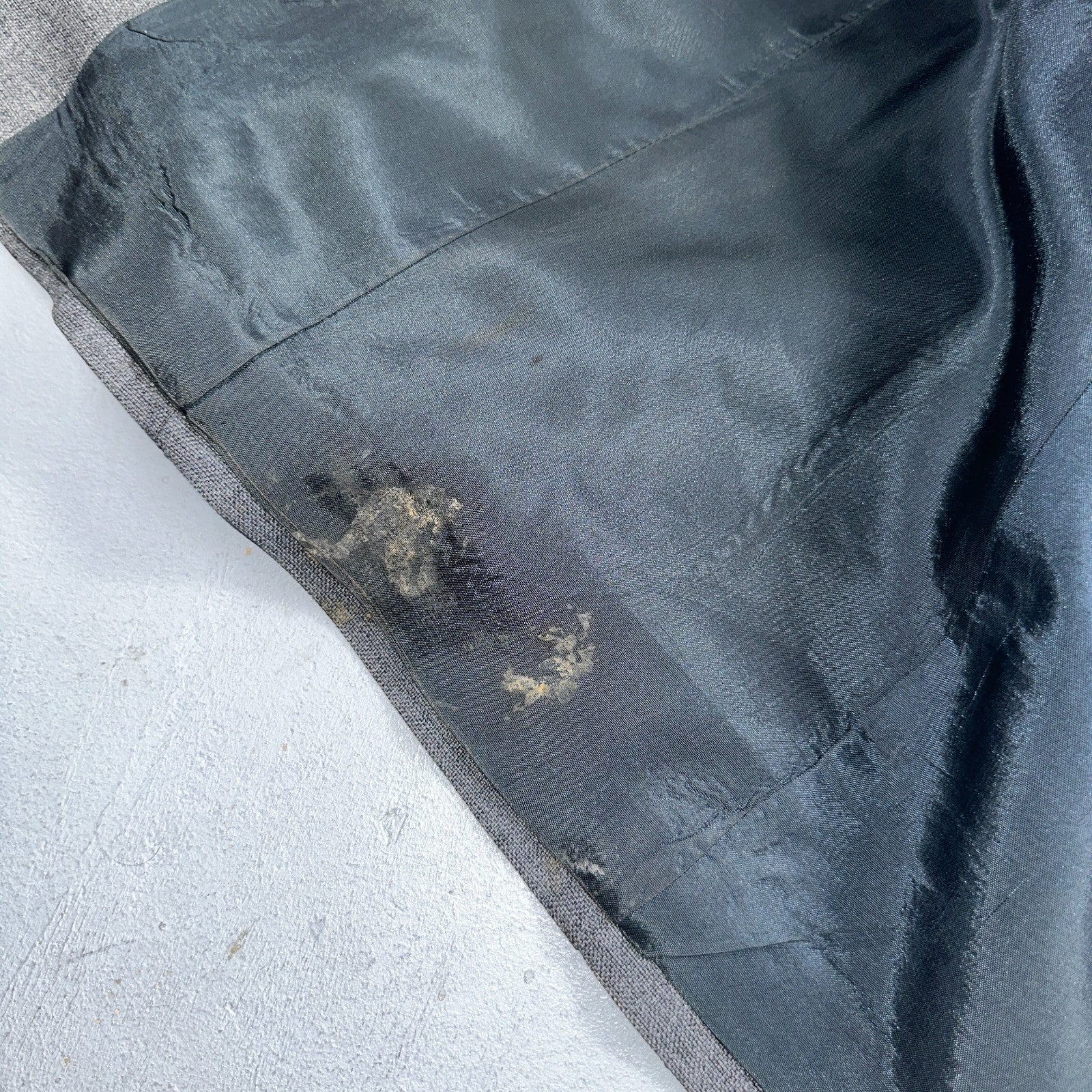 VTG Mens 2 PC Suit 44L Jacket Coat Vest Gray Levis Panatela Wool 80s