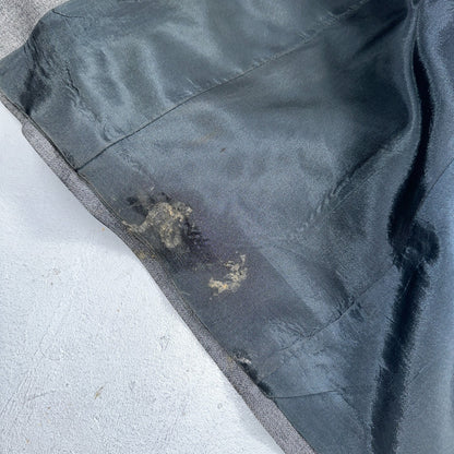 VTG Mens 2 PC Suit 44L Jacket Coat Vest Gray Levis Panatela Wool 80s