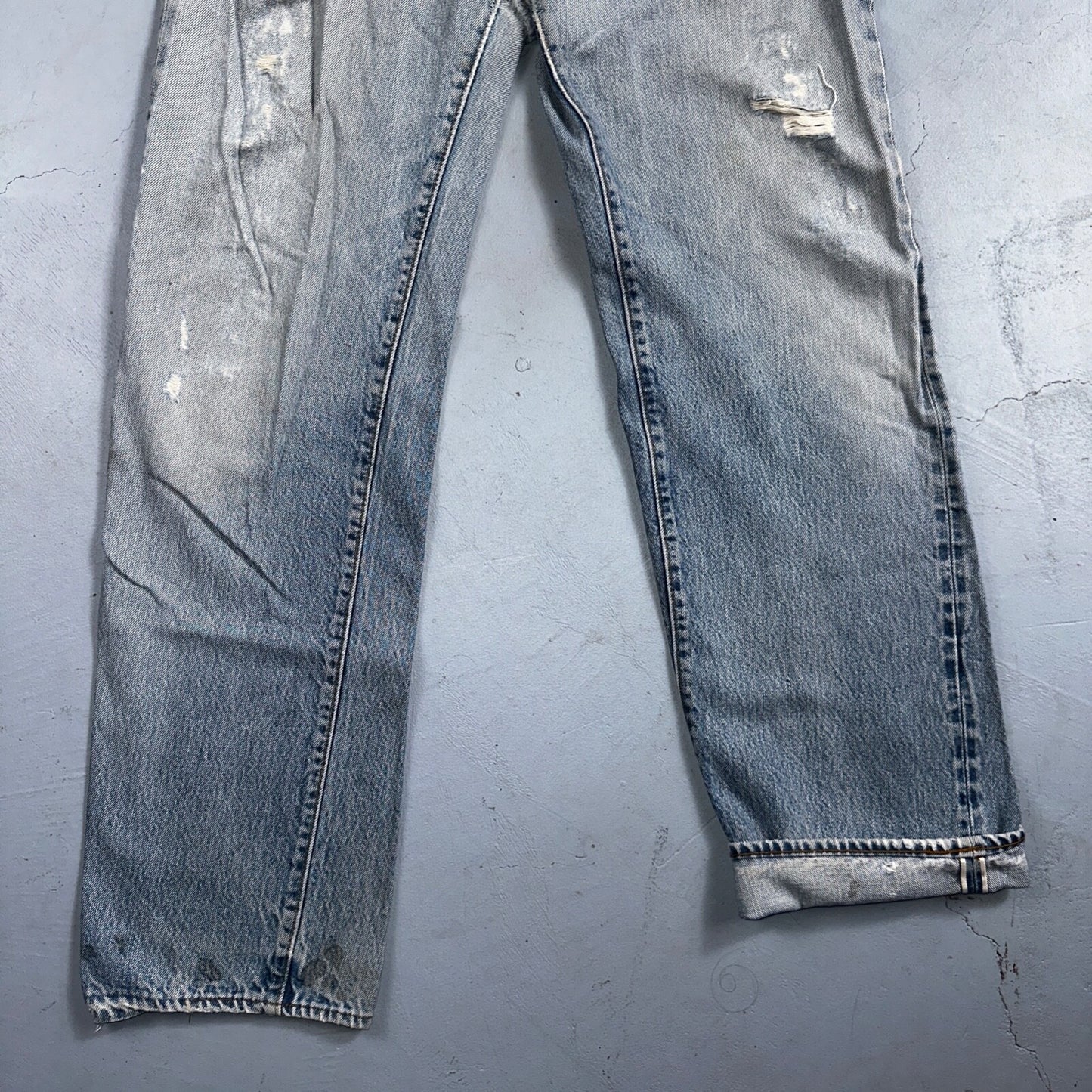 Levis 501 Vintage 80s Redline Selvedge USA XX Jeans Light Wash 35x38 Act 32x33