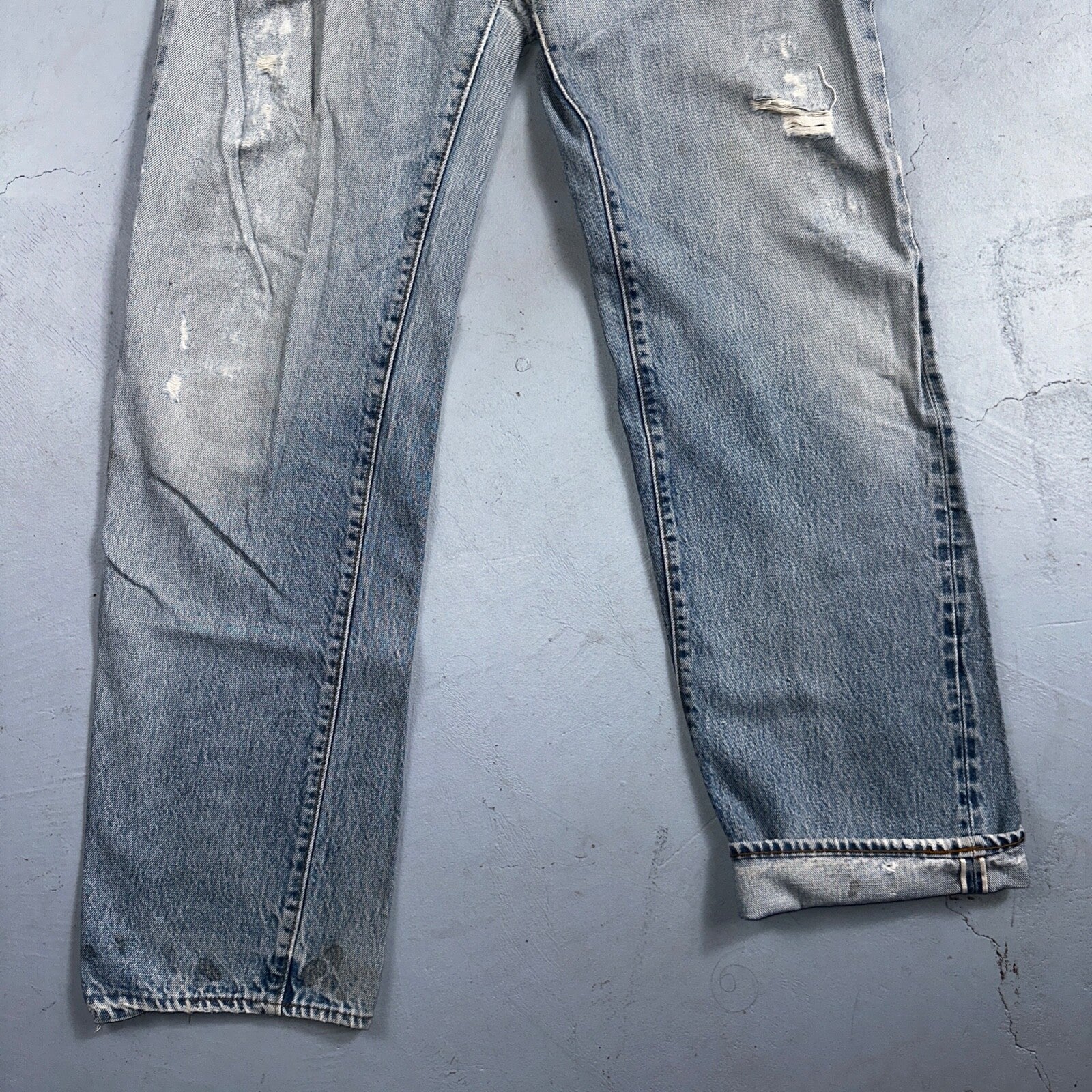 Levis 501 Vintage 80s Redline Selvedge USA XX Jeans Light Wash 35x38 Act 32x33