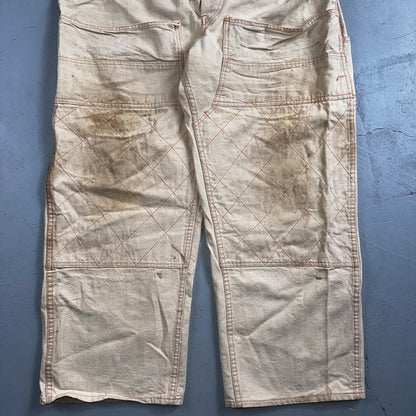 Ben Davis Vintage 60s Yellow Tag Canvas Overalls Pants Union 1960s USA Thrashed