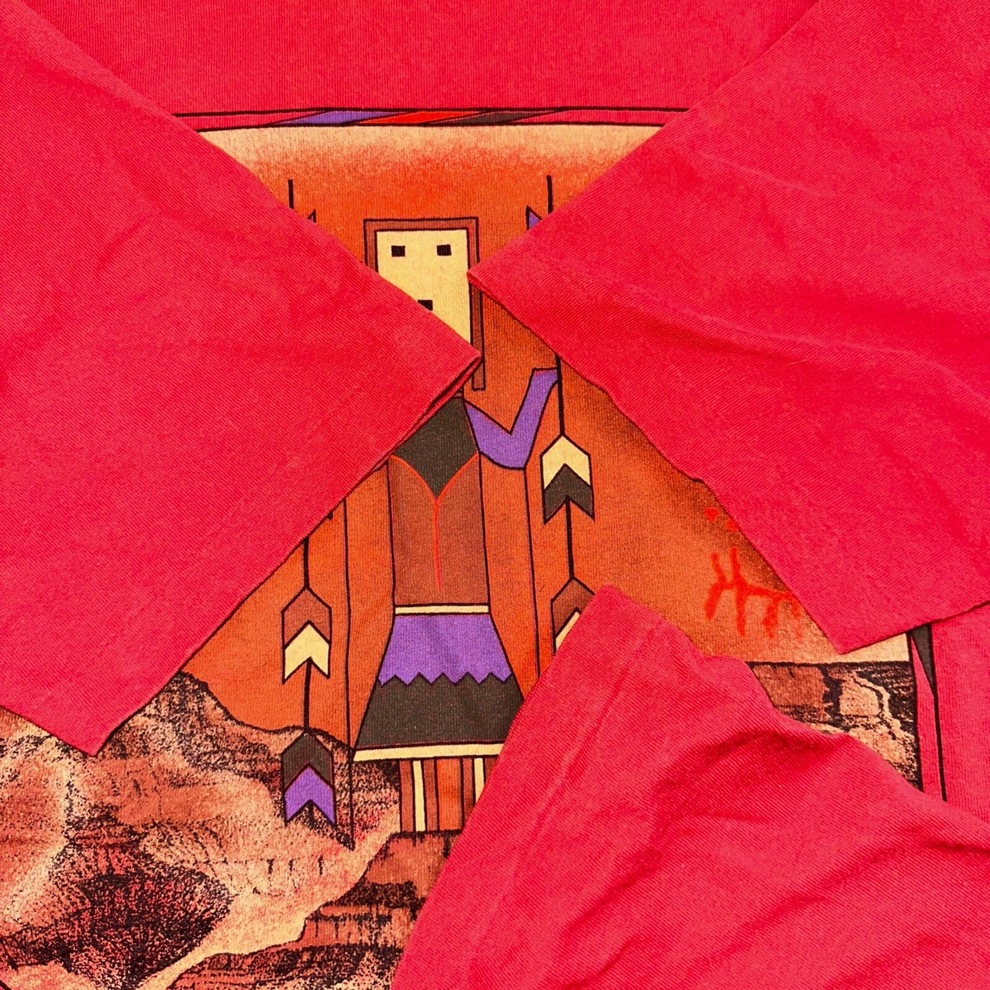 Grand Canyon 90s Single Stitch VTG T Shirt USA Tribal Red Spirits Culture Art