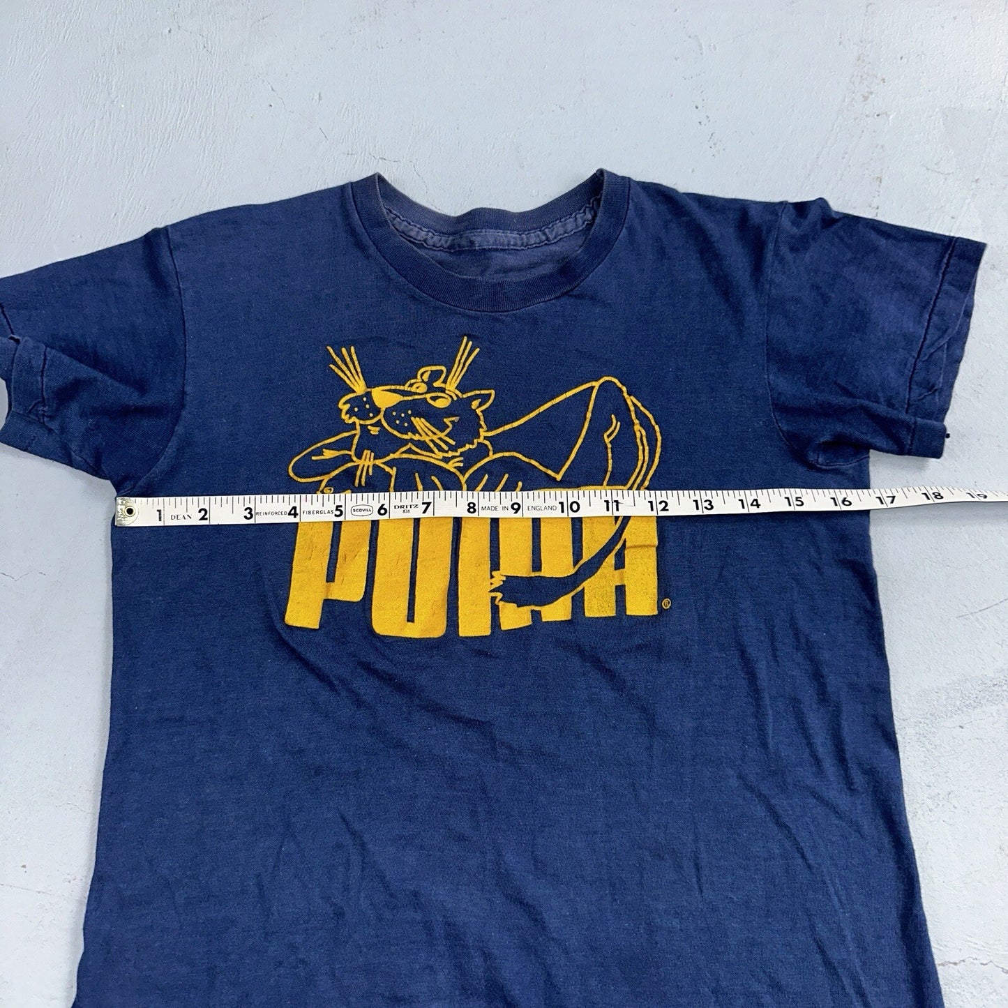 Puma Vintage 70s T Shirt Single Stitch Cat Cartoon Sneakers 1970s Graphic Sports