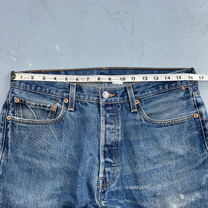 Levis 501 Vintage Y2K XX Straight Leg Jeans 90s Blue Med Wash 35x33 Act 33x29