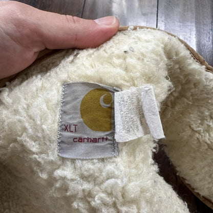 VTG 70s Carhartt Sherpa Lined Vest Mens XLT 6SVL Heavy Duck Canvas Hunting