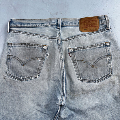 Levis 501 Vintage 90s USA XX Straight Leg Jeans Blue Thrashed 34x34 Act 33x32