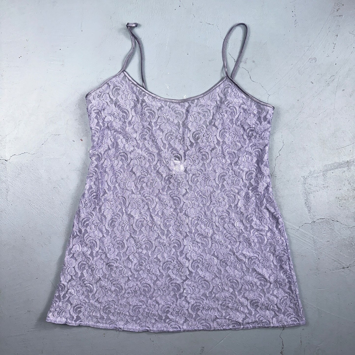 Soft Sensations 80s VTG Women's Lace Trim Satin Mini Slip Lingerie Dress Purple