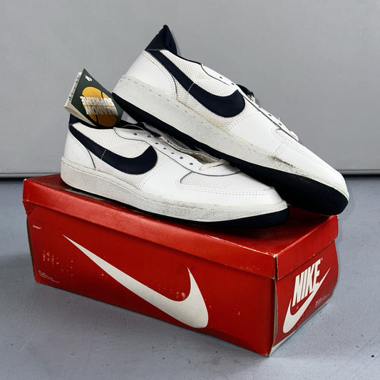 1984 Vintage Nike Meadow Supreme White Navy Blue Republic Of Korea Size 10 Tags
