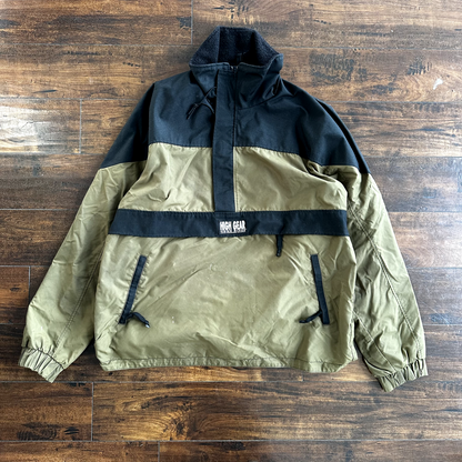 High Gear Hood River USA Made Size L Olive Waterproof Insulated Coat Green Black