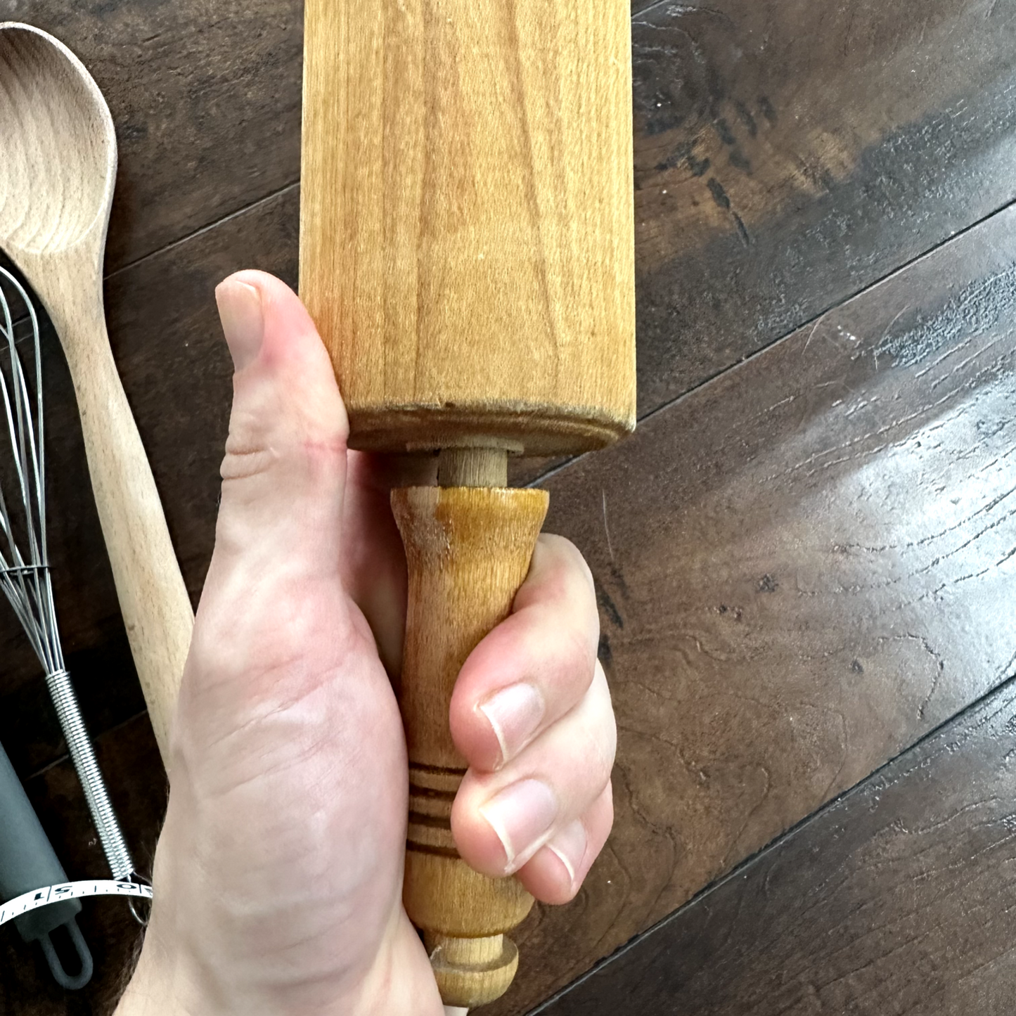 Kitchen Utensils Spatula Rolling Pin Wooden Spoon Mixing Spreading Glaze Lot Set