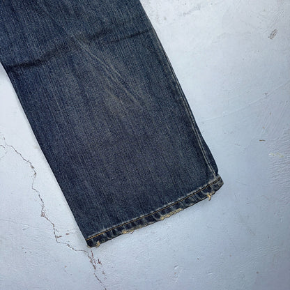 Levis 501 Vintage 90s XX Straight Leg Jeans Y2K Blue Med Wash 34x36 Act 33x35