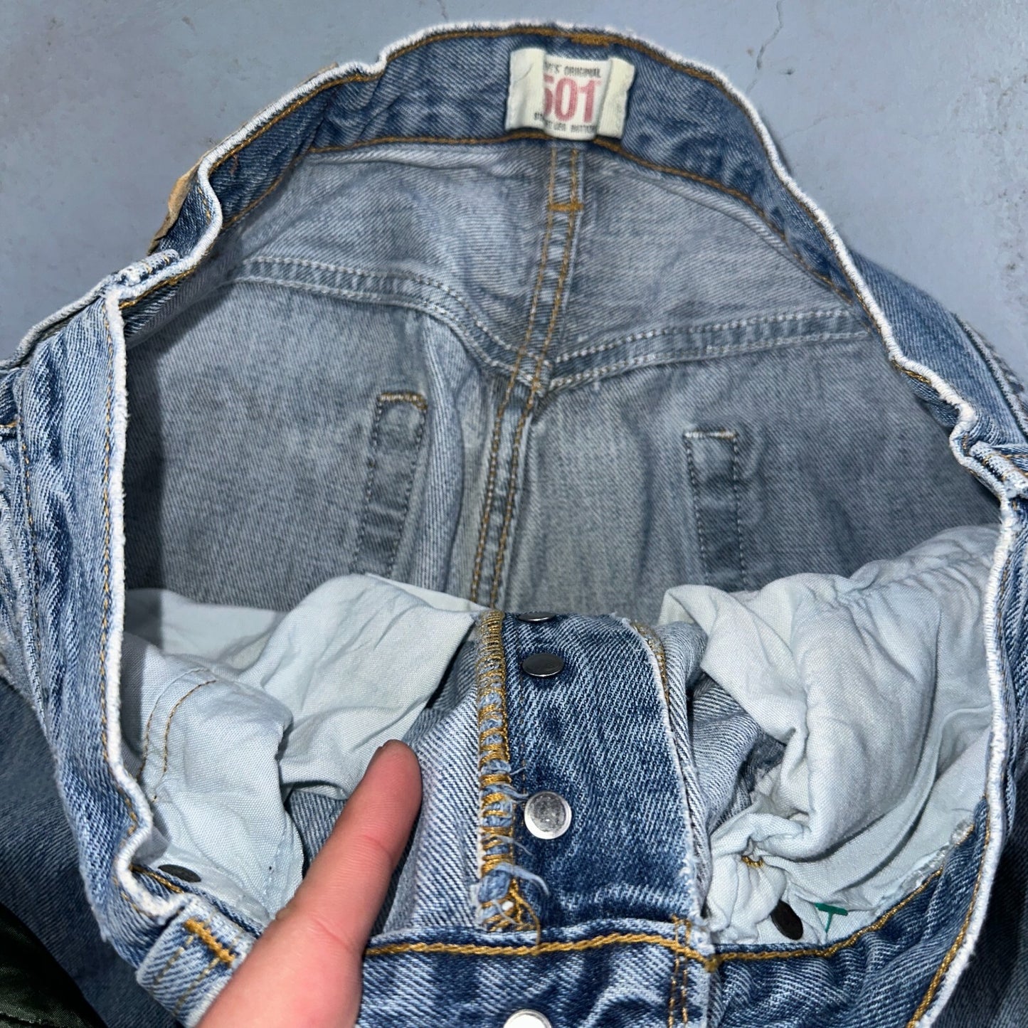 Levis 501 Vintage Y2K XX Straight Leg Jeans Blue Light Wash 33x30 Act 31x29