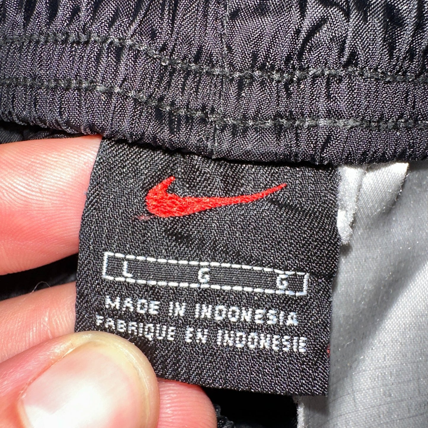 Nike VTG 90s Windbreaker Track Pants Ankle Zip Unlined Black 1990s Essential