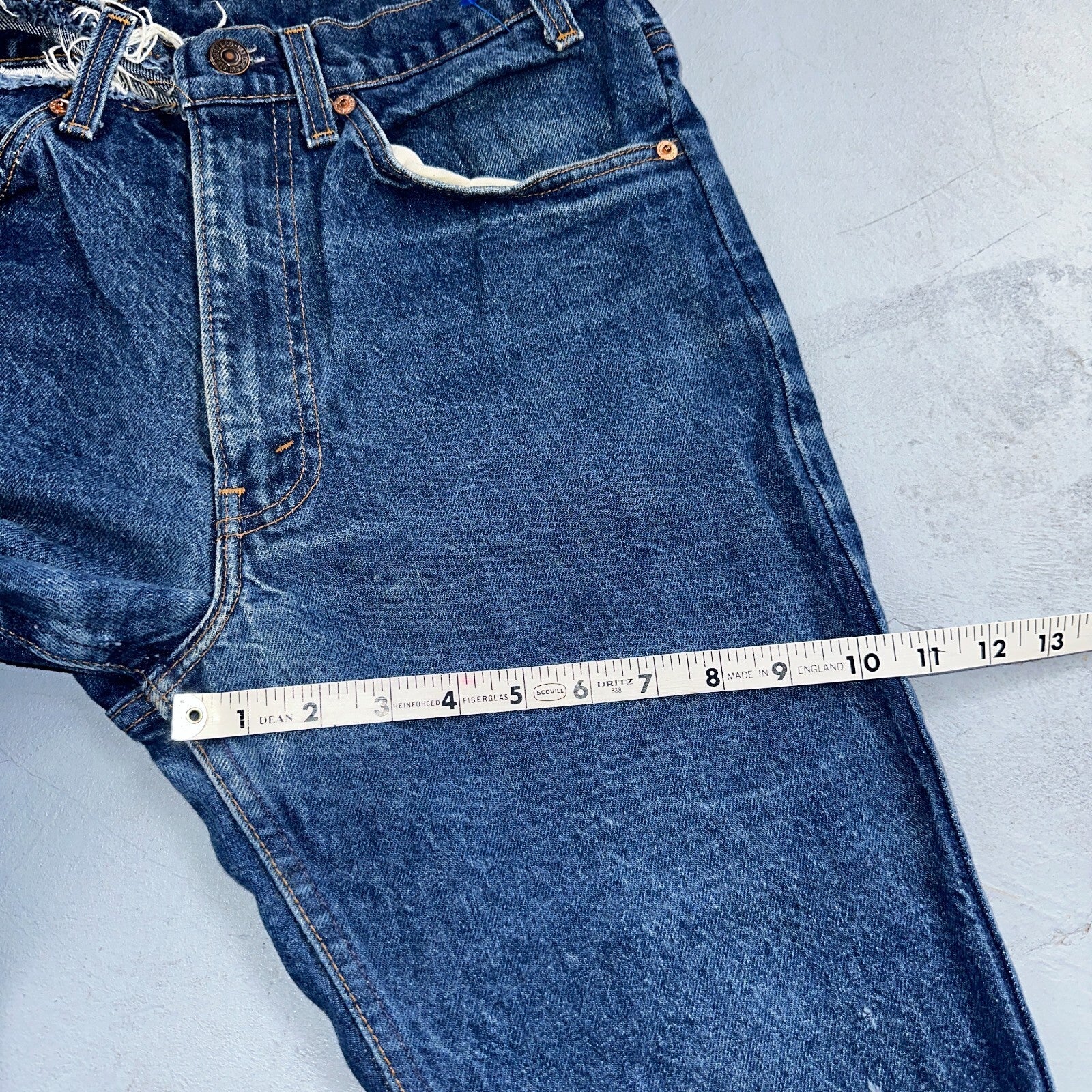 Levis 517 Vintage 90s USA Orange Tab Bootcut Flare Blue Worn Jeans Thrash 32x32