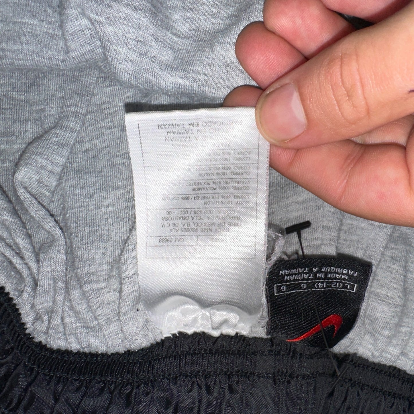 Nike VTG 90s Windbreaker Track Pants Ankle Zip Lined Black 1990s Essential