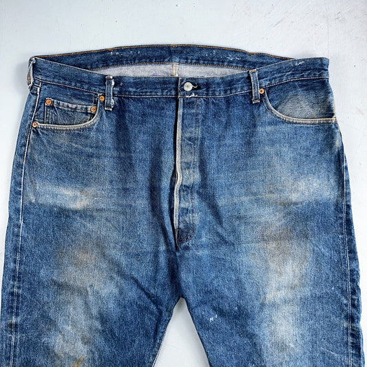 Levis 501 Vintage 80s Redline Selvedge USA XX Jeans Med Wash 48x30 Act 44x25