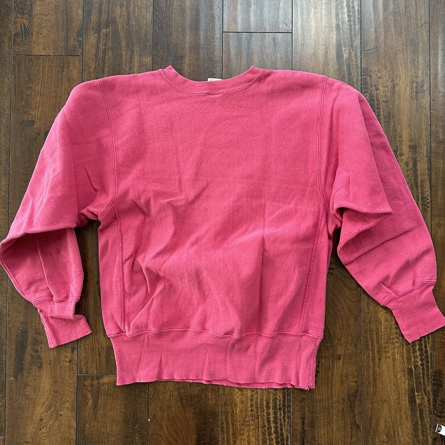 Vintage Champion 90s USA Pink Reverse Weave Sweatshirt Blank 70s Gusset Jumper