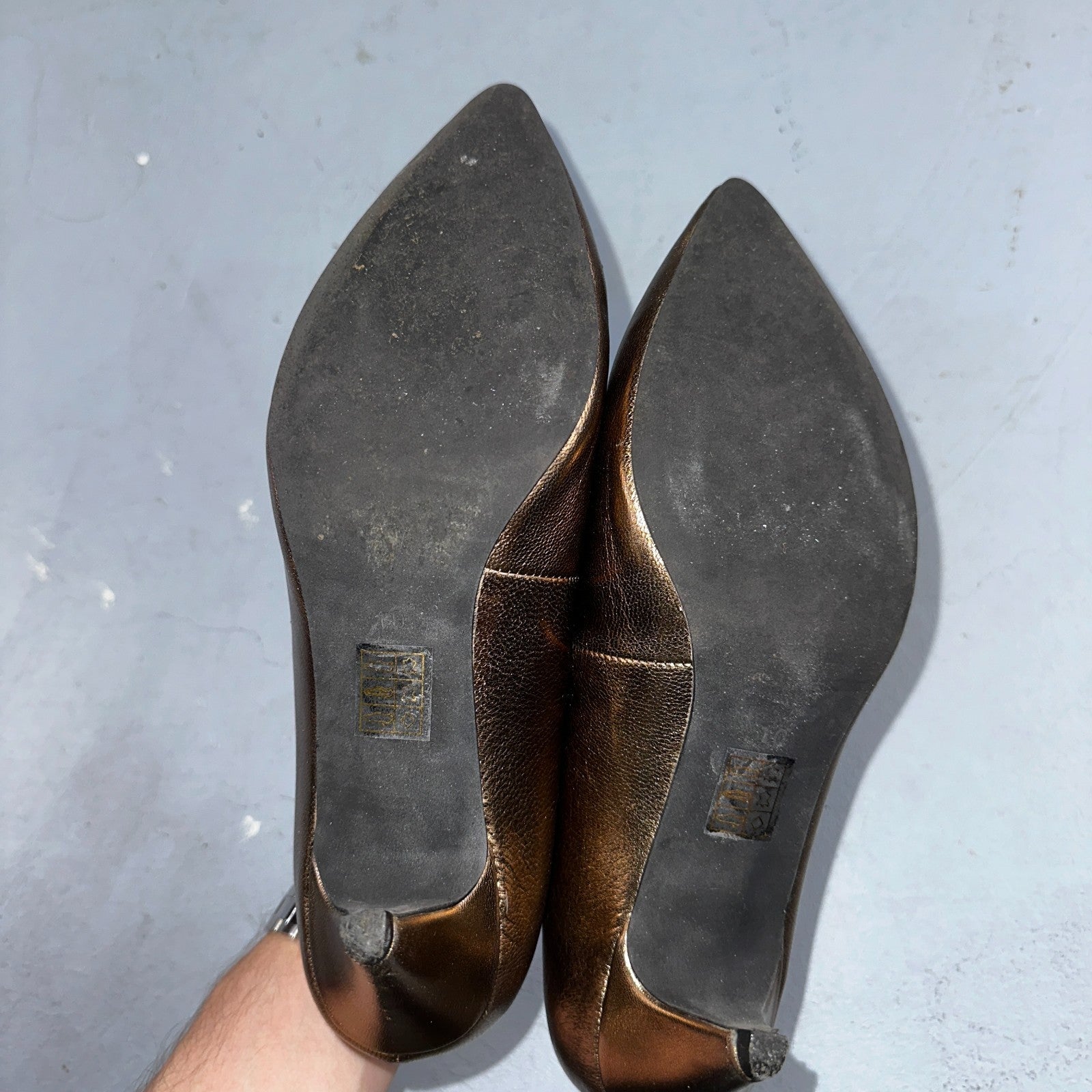 Jeffrey Campbell Women’s 10 Prima Gold Mary Jane Ballet Small Heel Cute