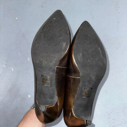 Jeffrey Campbell Women’s 10 Prima Gold Mary Jane Ballet Small Heel Cute